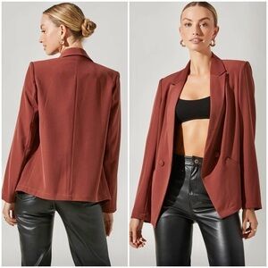 Astr The label Garnet Women’s One Button Notch Collar Blazer Sz S